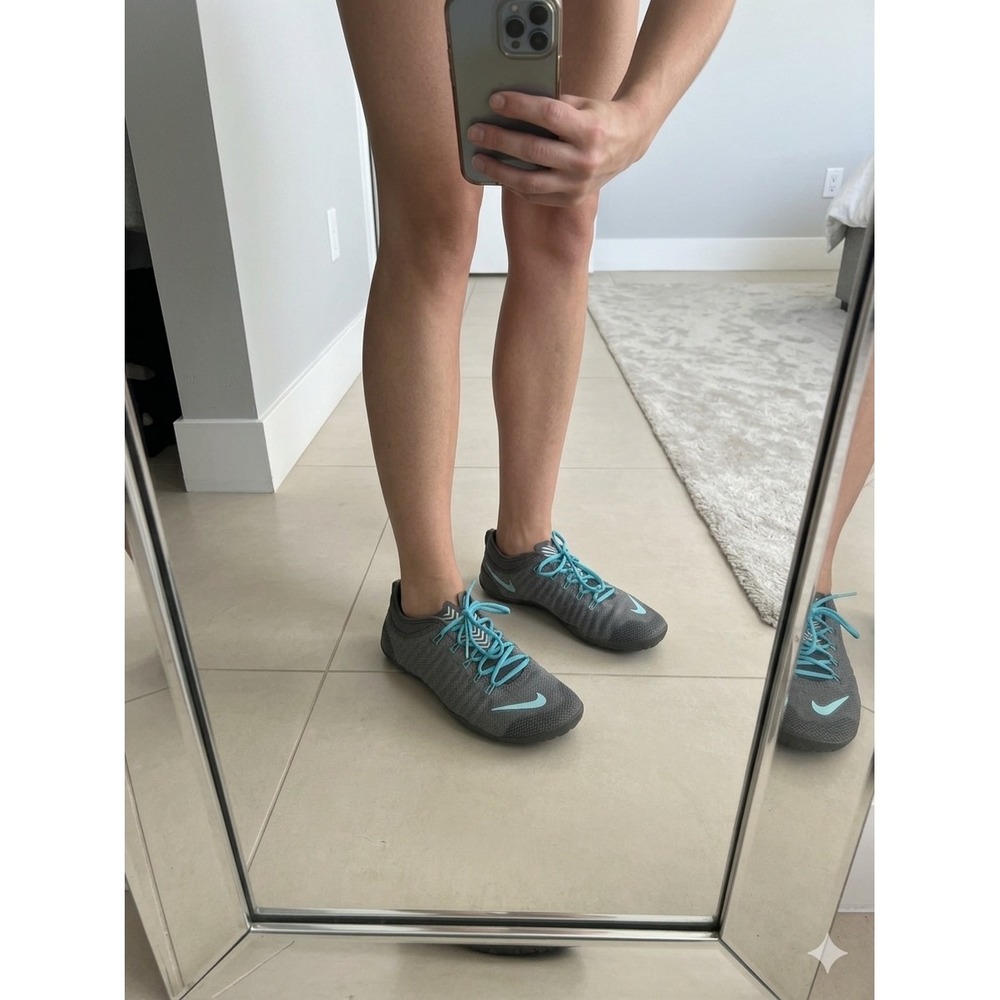 Nike Free‎ 1.0 Cross Bionic Women's Training Shoes Grey Aqua Size 8 641530-201